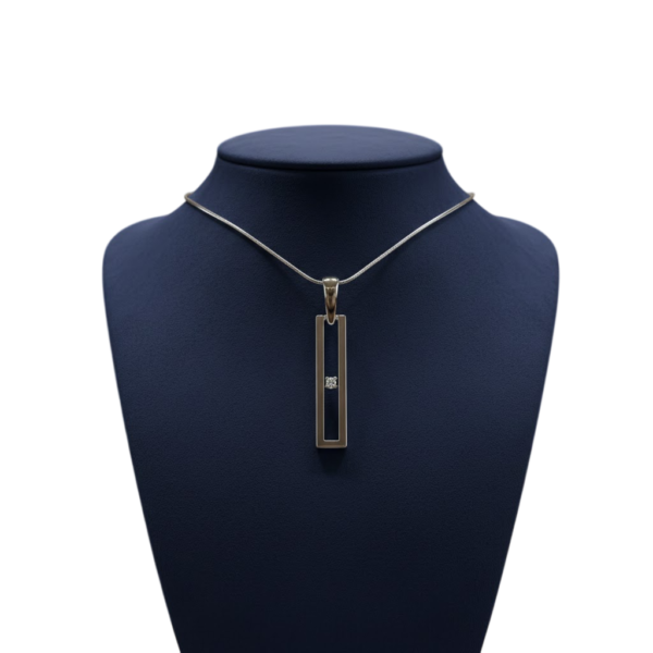 Elegant Sparkling Stone-Studded Silver Pendant for Women | Roopmohana Premium Jewellery