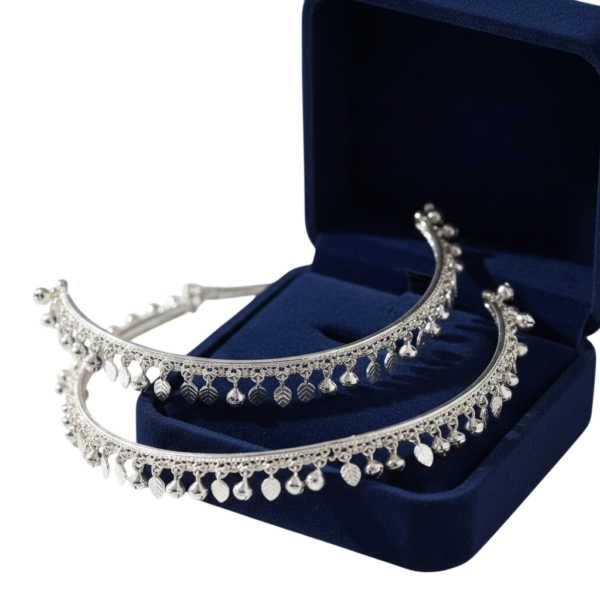 Traditional Feather-Thin 925 Sterling Silver Anklets (Payal) for Women | Lightweight Elegant Indian Jewelry