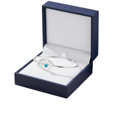 elegant-womens-925-sterling-silver-bracelet-with-blue-stone-minimal-floral-silver-bracelet-roopmohana