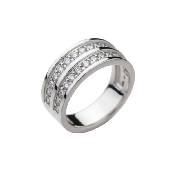 Stone-Studded 925 Sterling Silver Ring for Women | Elegant Premium Silver Ring – Roopmohana