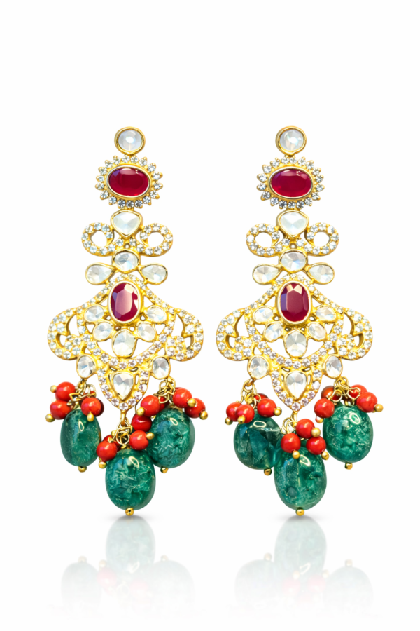 Rajwadi Ruby Grace Earrings