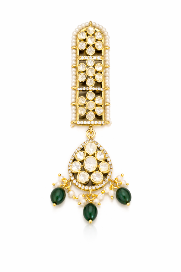 Rajvanshi Polki Pearl Drop Pendant