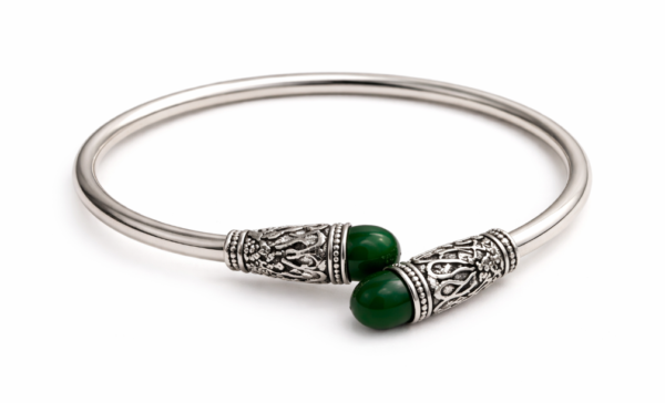 Emerald Grace Silver Bracelet